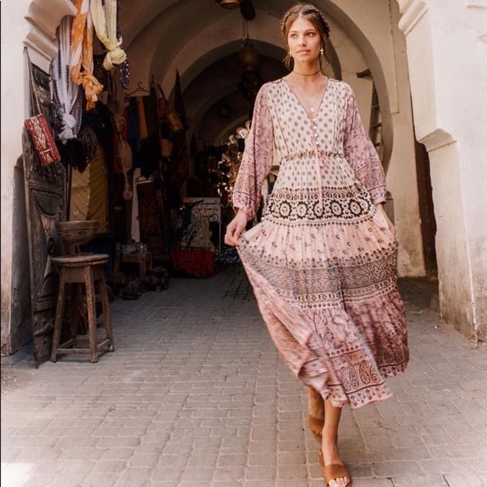 Spell & The Gypsy Sundown Pink Lionheart Dress